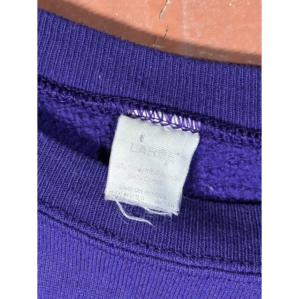 Vintage 80s 90s Lake Placid NY Purple Crewneck Sweatshirt Adult Size Large